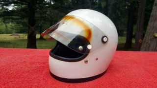 Vintage 1970 Bell Star Toptex Helmet First Generation Small Vision Window 7 3/8 2