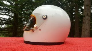 Vintage 1970 Bell Star Toptex Helmet First Generation Small Vision Window 7 3/8 6