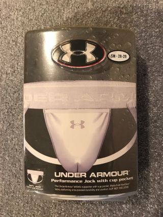 Under Armour Compression Athletic Supporter Jockstrap Vtg Underwear Small White