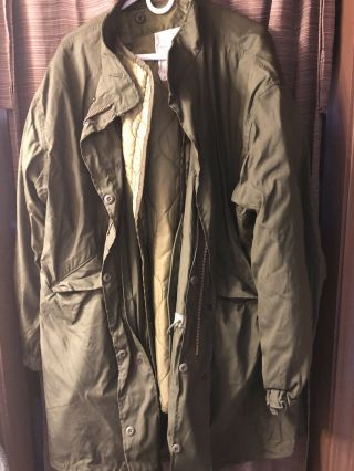 Vintage Military Extreme Cold Weather Parka & Liner Large 8415 - 00 - 782 - 3219