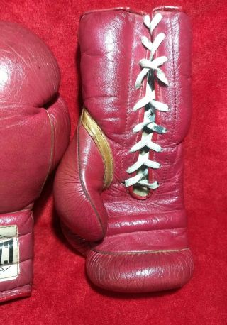VTG 1950 - 1960 Boxing Gloves DEPORTES CASANOVA México Leather NON CLETO REYES 2