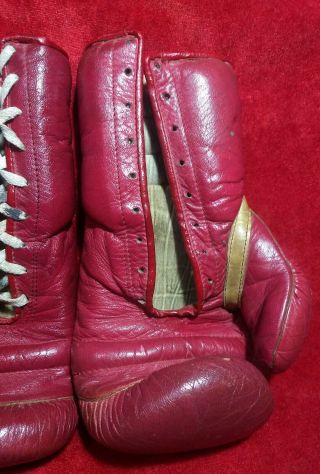 VTG 1950 - 1960 Boxing Gloves DEPORTES CASANOVA México Leather NON CLETO REYES 3