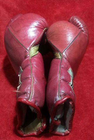 VTG 1950 - 1960 Boxing Gloves DEPORTES CASANOVA México Leather NON CLETO REYES 5