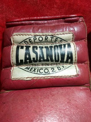 VTG 1950 - 1960 Boxing Gloves DEPORTES CASANOVA México Leather NON CLETO REYES 6