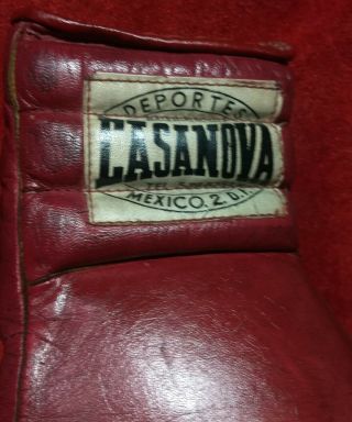 VTG 1950 - 1960 Boxing Gloves DEPORTES CASANOVA México Leather NON CLETO REYES 7