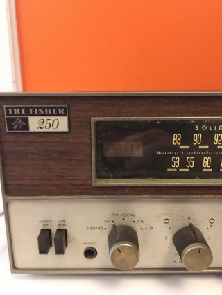 Vintage The Fisher 250 TX Receiver Partially Parts Repair See Notes 3