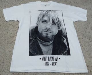Rare 1994 Vintage Kurt Cobain Memorial T Shirt Nirvana Tee Never Worn Or Washed