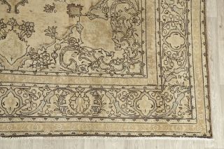 Oriental Distressed Medallion Wool Area Rug Hand - Knotted Floral Carpet 10 x 12 4