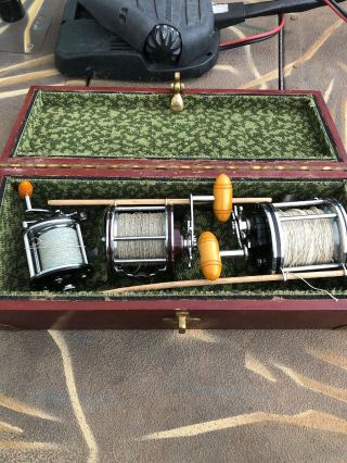 Vintage Penn Fishing Reels In Heavy Duty Box