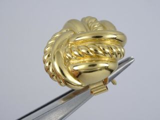VINTAGE 70 ' s DESIGNER SIGNED ITALIAN SOLID 18K GOLD EARRINGS 0.  75 