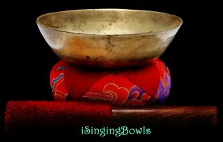 Antique Tibetan Singing Bowl: Lwtl 6 1/8 ",  Circa 17th Century,  G 3 & D5.  Video