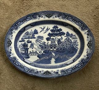 Vintage Blue Willow - Very Large Oval Platter - Heritage Limited