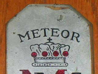 rare vintage antique meteor motors ltd enamel car badge 2