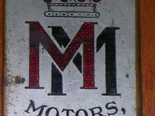 rare vintage antique meteor motors ltd enamel car badge 3