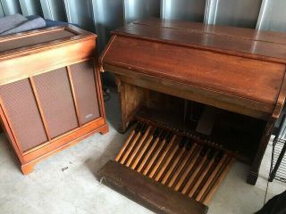 Vintage Hammond Model D Organ With Hammond PR - 40 Tone Cabinet and 2