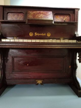 Antique Schoenhut Childs Wooden Toy Piano Early 1900s