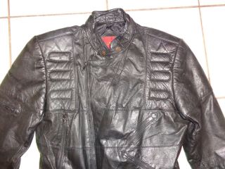 vintage Sergio Valente zipper quilted padded motorcycle riding leather jacket 2