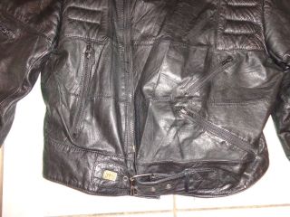 vintage Sergio Valente zipper quilted padded motorcycle riding leather jacket 3