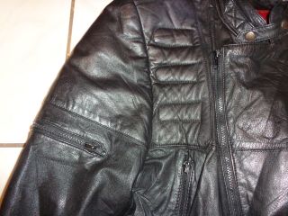 vintage Sergio Valente zipper quilted padded motorcycle riding leather jacket 4