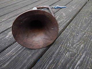 LARGE VINTAGE BUGLE WITH ROPE WRAP UNKNOWN MAKER INTERNATIONAL 5