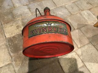 Vintage Evinrude / Elto Outboard Boat Motor Portable Gas Filler Can