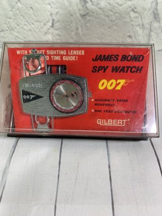 James Bond 007 Spy Watch 1965 Gilbert With Box Wow Rare