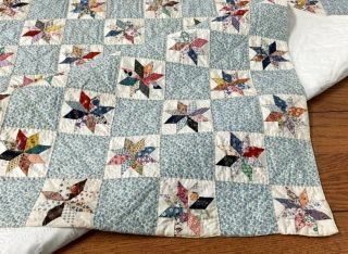 SMALL SCALE Vintage Tiny STARs Quilt 675 Squares 90 x 82 11