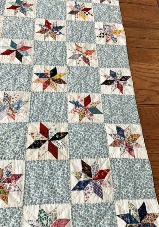 SMALL SCALE Vintage Tiny STARs Quilt 675 Squares 90 x 82 2
