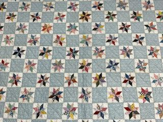 SMALL SCALE Vintage Tiny STARs Quilt 675 Squares 90 x 82 3