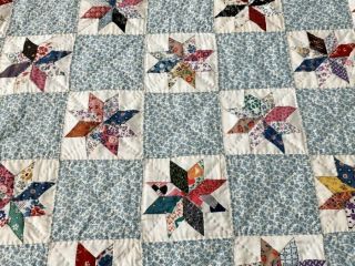 SMALL SCALE Vintage Tiny STARs Quilt 675 Squares 90 x 82 4