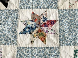 SMALL SCALE Vintage Tiny STARs Quilt 675 Squares 90 x 82 5
