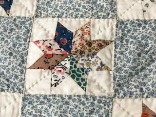 SMALL SCALE Vintage Tiny STARs Quilt 675 Squares 90 x 82 7