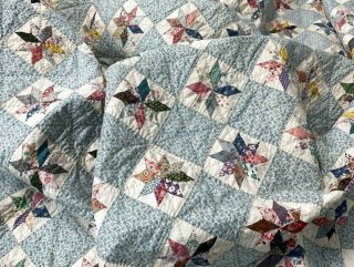 SMALL SCALE Vintage Tiny STARs Quilt 675 Squares 90 x 82 9