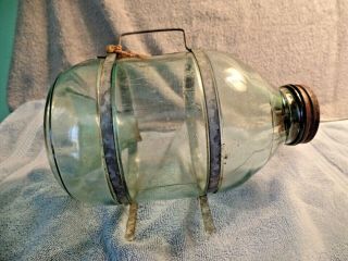 Vintage Unmarked Green Glass Minnow Trap