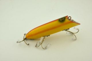 Vintage Heddon Basser Slick Rainbow Antique Fishing Lure Eh4