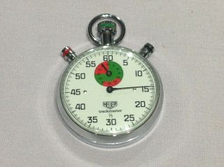 Vintage Heuer Trackmaster 1/5 Stopwatch Swiss Made Stop Watch 8087 8037 Chrono