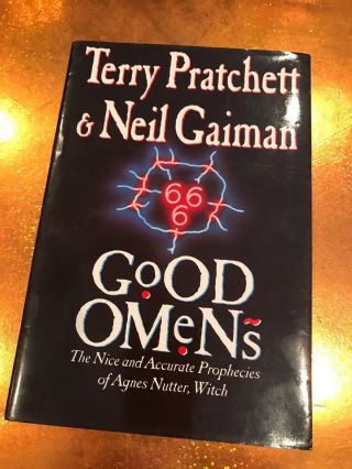 Rare Signed Promo Good Omens By Terry Pratchett (signer) & Neil Gaiman 1st Uk