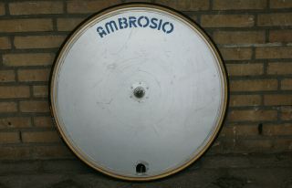 Vintage Italian Ambrosio / Campagnolo Record Disc / Time Trial Wheel Tubular 130