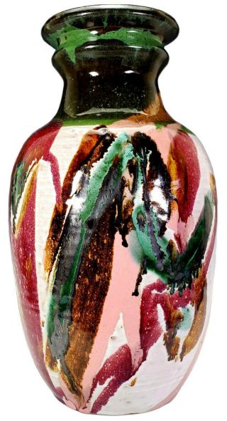 Ka - Kwong Hui (american,  1922 - 2003) Vintage Modernist Studio Art Pottery Vase