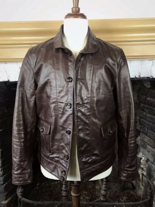 Nwt - Lvc - Levis Vintage Clothing - Menlo Cossack Leather Jacket - Size Medium