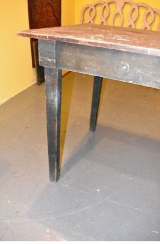 Huge Antique Primitive Industrial Work Bench Table Vintage Furniture 8