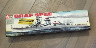 1950s Vintage Itc Ideal German Battleship Graf Spee Model Kit Rare