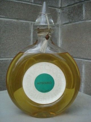 Great Vintage All Glass Large Un - Opened Guerlain Mitsouko Perfume Bottle