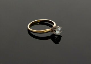 Vintage 14K Gold Solitaire Diamond Engagement Ring 2