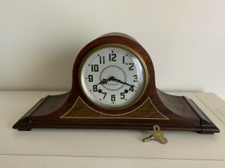 Vintage Seth Thomas 8 Day Plymouth Camelback Mantle Clock W/key Rare