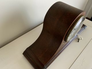 Vintage SETH THOMAS 8 Day PLYMOUTH Camelback Mantle Clock w/Key Rare 4