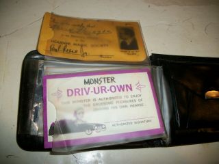 Vintage Monster Wallet Wolf Man/Creature with 2 Cards 7