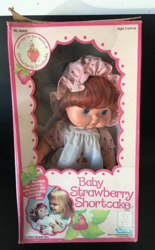 Vintage Strawberry Shortcake Baby - Kenner 1982 " Blows A Kiss "