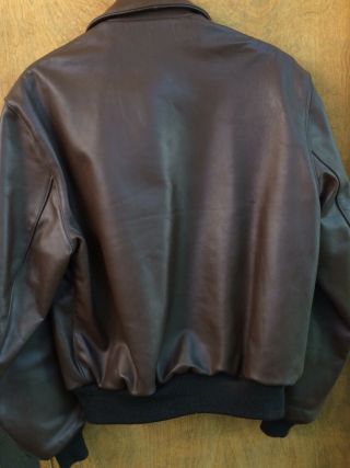 Vintage USA Leather Jacket Type A - 2 Goatskin Air Force Size 44 Regular No Stains 6