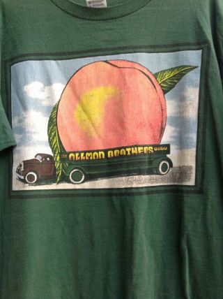 Vintage 1995 Allman Brothers Eat A Peach For Peace Green T Shirt Size XL RARE 4